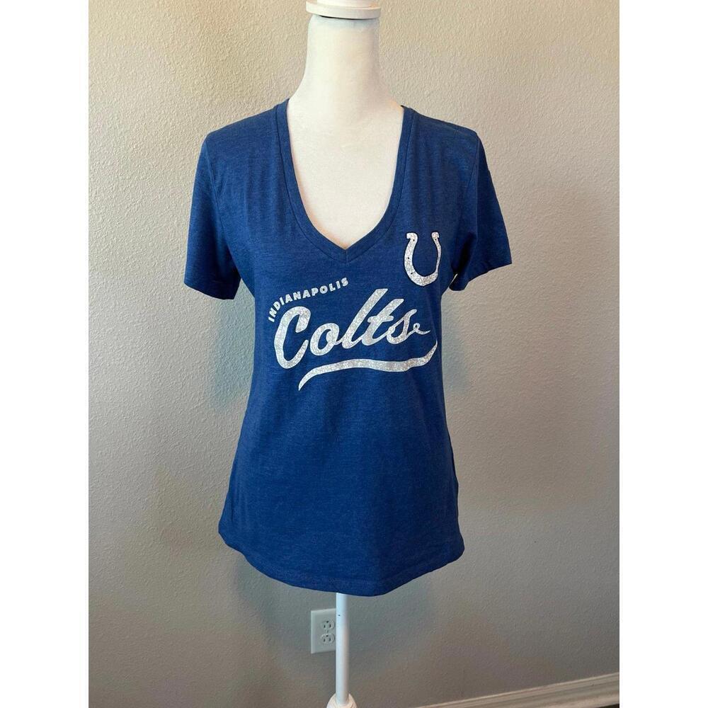 NFL Team Apparel Indianapolis Colts Graphic TShirt Blue Size Large